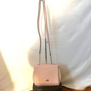 Kate Spade Blush Pink Leather Crossbody Purse with Chain/Leather Strap